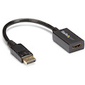 StarTech.com DisplayPort to HDMI Adapter, 1080p DP to HDMI Video Converter, DP to HDMI Monitor/TV Dongle, Passive, Latching DP Connector