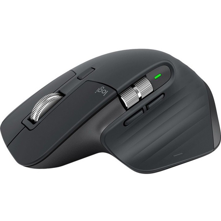Logitech MX Master 3 Mouse - Bluetooth/Radio Frequency - USB - Darkfield - 7 Button(s) - Graphite