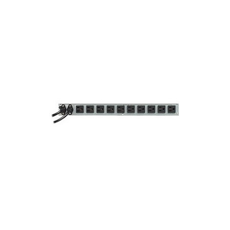 Eaton ATS rack PDU, 1U, (2) 5-15P input, 1.44 kW max, 120V, 12A, 10 ft cord, Single-phase, Outlets: (10) 5-15R