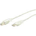 StarTech.com Clear A to B USB 2.0 Cable - USB cable - 4 pin USB Type A (M) - 4 pin USB Type B (M) - 3 ft - transparent