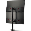 Freestanding Adjusting Vertical Dual Monitor Steel Stand 17" to 32"