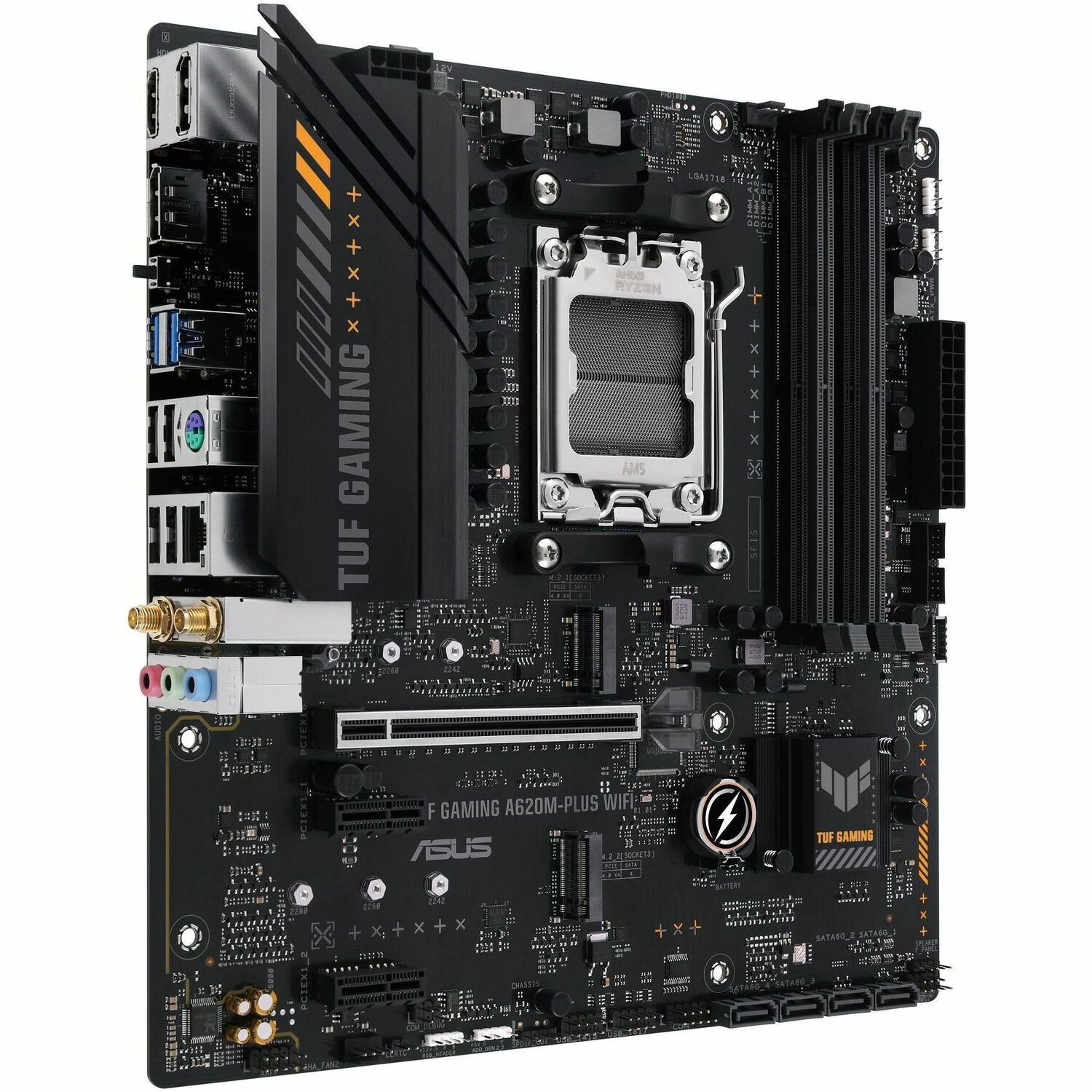 TUF A620M-PLUS WIFI Gaming Desktop Motherboard - AMD A620 Chipset - Socket AM5 - Micro ATX