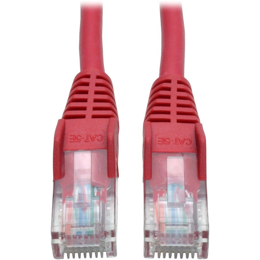 Eaton Tripp Lite Series Cat5e 350 MHz Snagless Molded (UTP) Ethernet Cable (RJ45 M/M), PoE - Red, 5 ft. (1.52 m)
