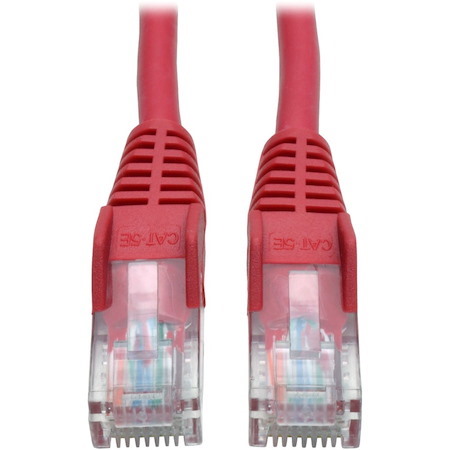 Eaton Tripp Lite Series Cat5e 350 MHz Snagless Molded (UTP) Ethernet Cable (RJ45 M/M), PoE - Red, 15 ft. (4.57 m)