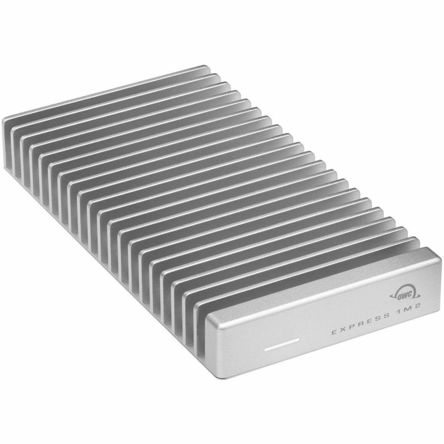 OWC Express 1M2 Drive Enclosure PCI Express NVMe - Thunderbolt Host Interface - Silver - TAA Compliant