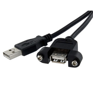 StarTech.com 1 ft Panel Mount USB Cable A to A - F/M