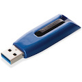Verbatim Store 'n' Go V3 MAX 256 GB USB 3.0 Flash Drive - Blue, Black - TAA Compliant