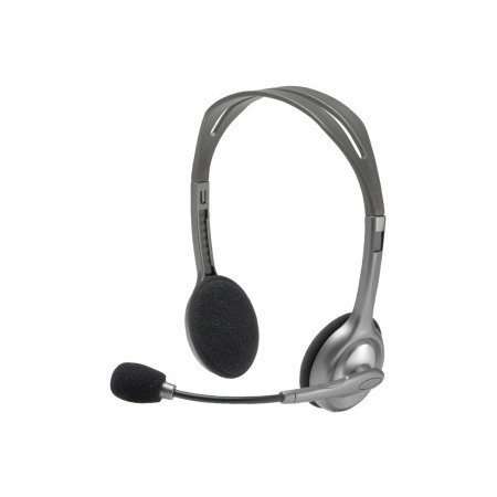 Logitech H110 Wired Over-the-head Stereo Headset - Black/Silver