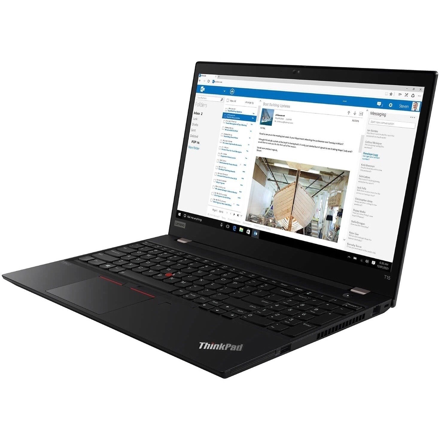 Lenovo ThinkPad T15 Gen 2 20W400K5CA 15.6" Notebook - Full HD - 1920 x 1080 - Intel Core i5 11th Gen i5-1135G7 Quad-core (4 Core) 2.4GHz - 16GB Total RAM - 512GB SSD - Black - no ethernet port - not compatible with mechanical docking stations