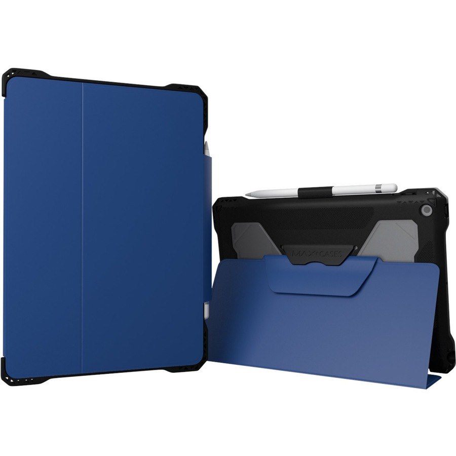 MAXCases Extreme Folio-X2 Rugged Carrying Case (Folio) for 10.2" Apple iPad (9th Generation), iPad (8th Generation), iPad (7th Generation), iPad Tablet - Blue