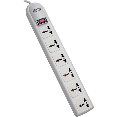 Tripp Lite by Eaton Protect It! 230V 6-Universal Outlet Surge Protector, 1.8M Cord, German/French Plug, 750 Joules