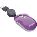 Verbatim Mini Travel Optical Mouse, Commuter Series - Purple