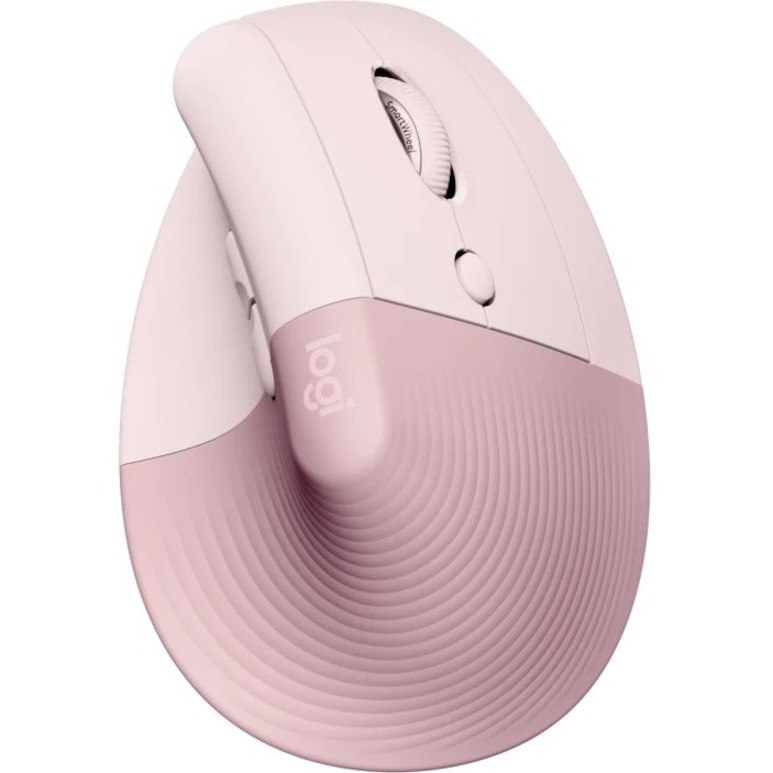 Logitech Lift Mouse - Bluetooth - USB - Optical - 6 Button(s) - Rose