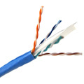 Weltron 1000ft Cat6 UTP 550 MHz Solid Plenum Cable - Blue