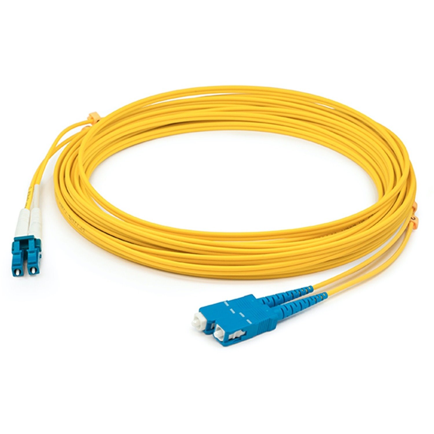 AddOn 18m LC (Male) to SC (Male) Straight Yellow OS2 Duplex LSZH Fiber Patch Cable