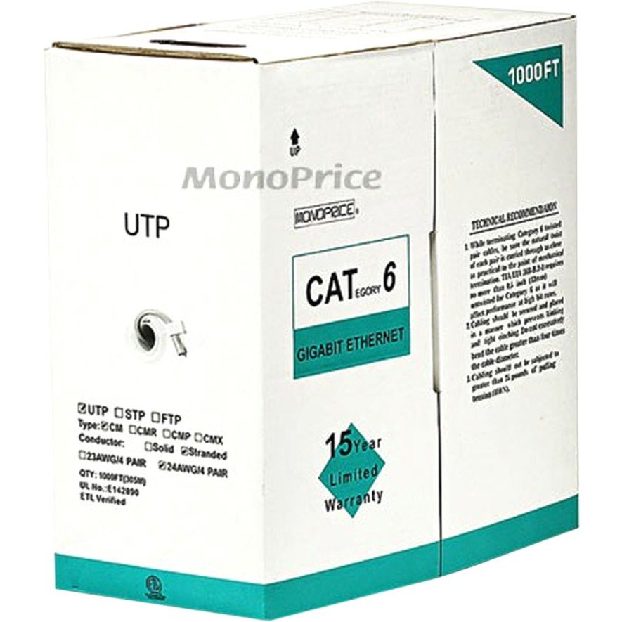 Monoprice Cat. 6 UTP Network Cable (1000 ft. Box)