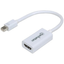 Mini DisplayPort 1.2 to HDMI Adapter Cable, 1080p@60Hz, 17cm, Male to Female, White, Lifetime Warranty, Blister