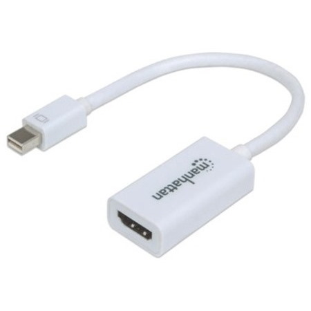 Mini DisplayPort 1.2 to HDMI Adapter Cable, 1080p@60Hz, 17cm, Male to Female, White, Lifetime Warranty, Blister