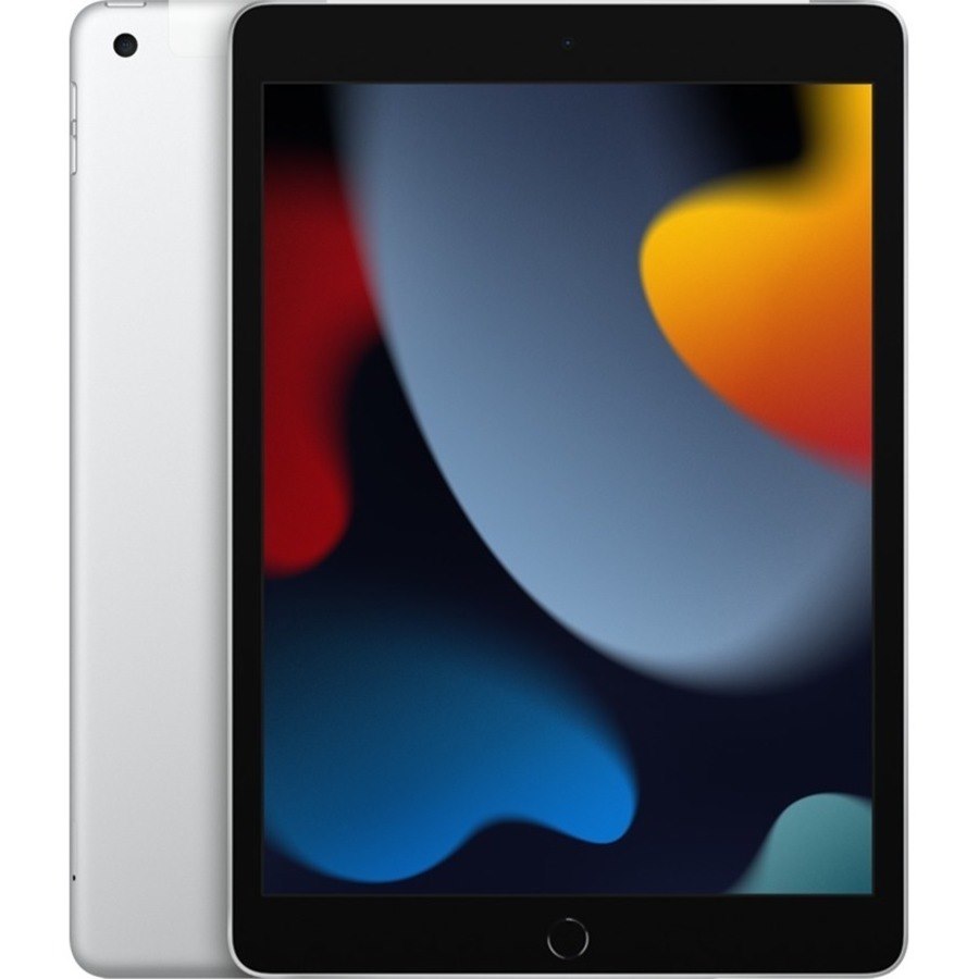 Apple iPad (9th Generation) A2603 Tablet - 10.2" - Apple A13 Bionic Hexa-core - 64 GB Storage - iPadOS 15 - 4G - Silver