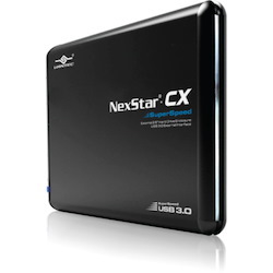 Vantec NexStar CX NST-200S3-BK Drive Enclosure - USB 3.0 Host Interface External - Black