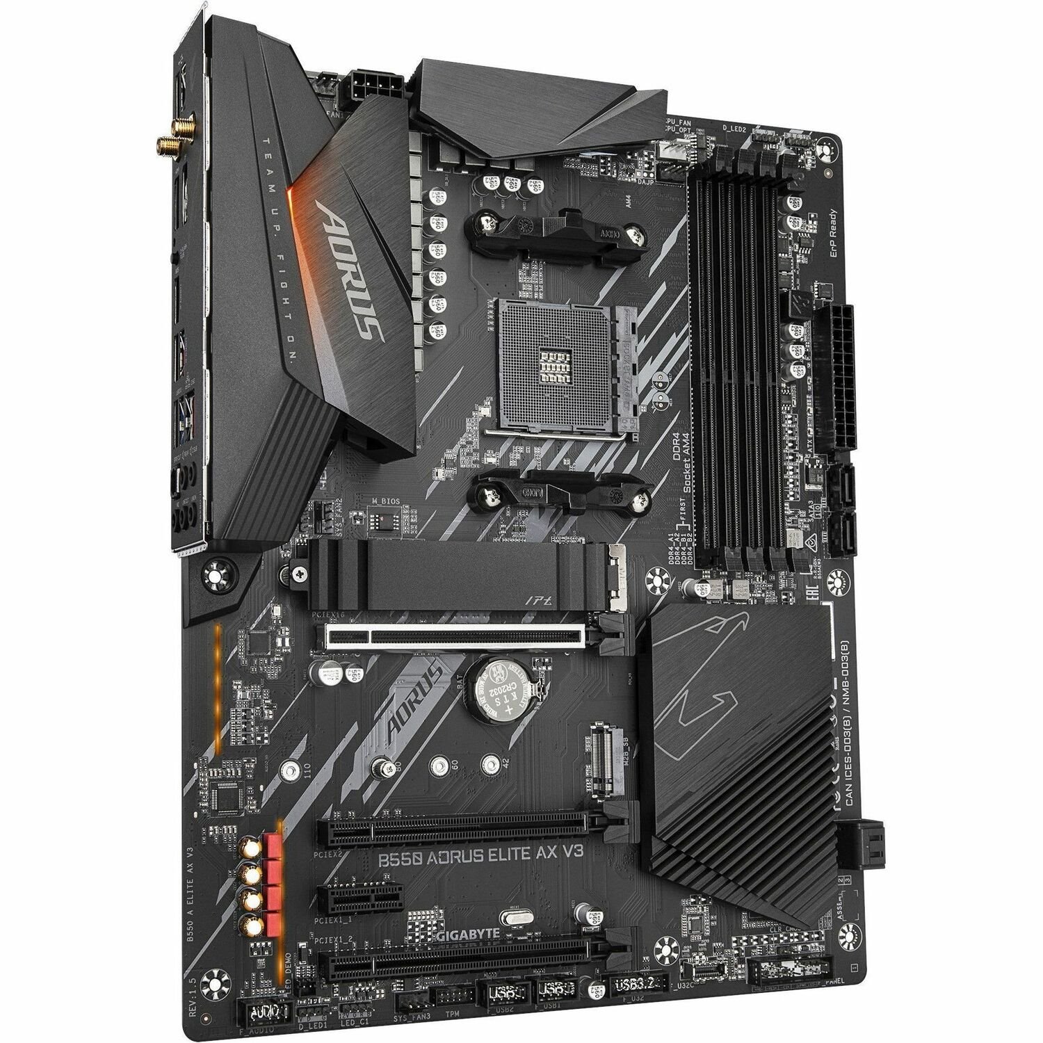 Aorus Ultra Durable B550 AORUS ELITE AX V3 Gaming Desktop Motherboard - AMD B550 Chipset - Socket AM4 - ATX