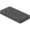 StarTech.com 2 Port Hybrid USB-A + HDMI & USB-C KVM Switch, Single 4K 60Hz HDMI 2.0 Monitor, Compact Desktop and/or Laptop HDMI KVM Switch