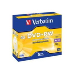 Verbatim DVD Rewritable Media - DVD+RW - 4x - 4.70 GB - 5 Pack Jewel Case