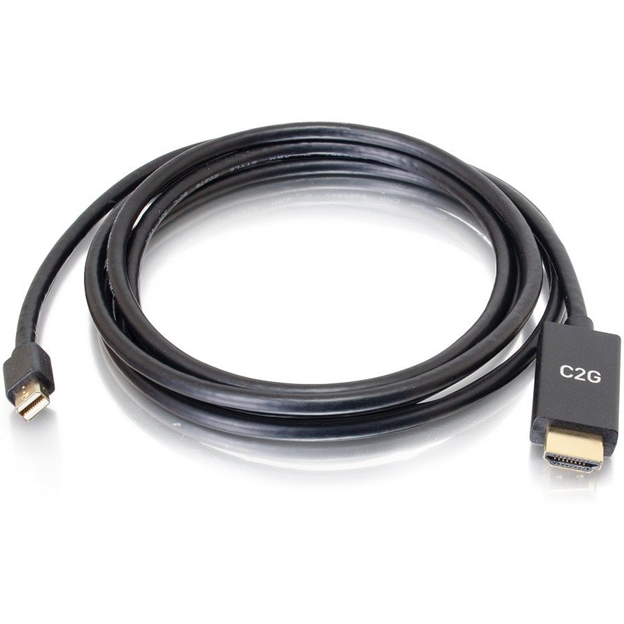 C2G 10ft Mini DisplayPort to HDMI Cable - Mini DP to HDMI Adapter - DisplayPort 1.2a HDMI 1.4b - 4K 30Hz - M/M