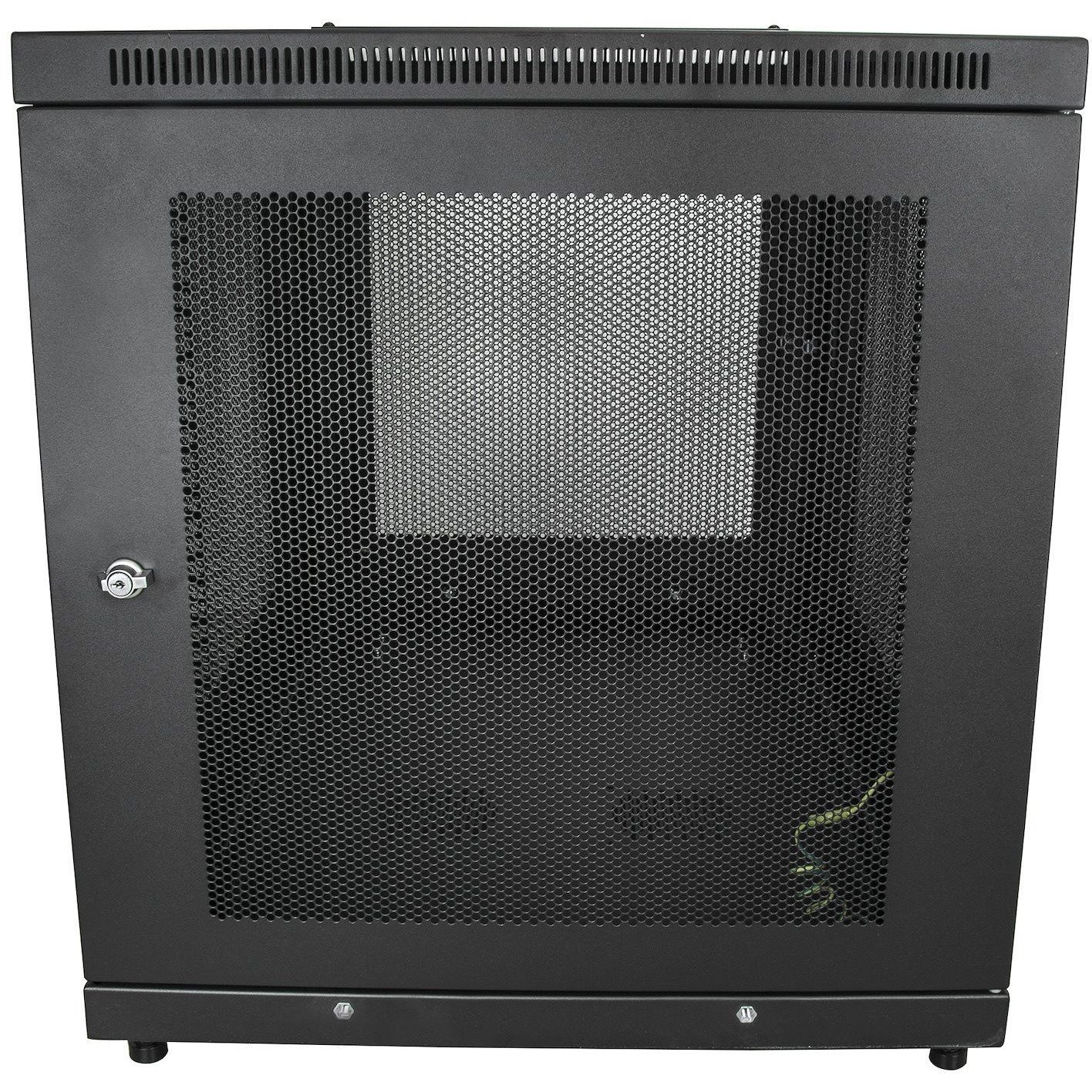 StarTech.com 12U 19" Server Rack Cabinet 4 Post Adjustable Depth 2-30" w/Casters/Cable Management/1U Shelf, Locking Doors and Side Panels