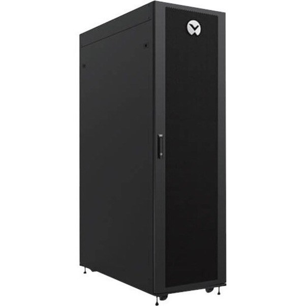 VERTIV 42U Floor Standing Enclosed Cabinet Rack Cabinet for Server, PDU - 482.60 mm Rack Width - Black Gray