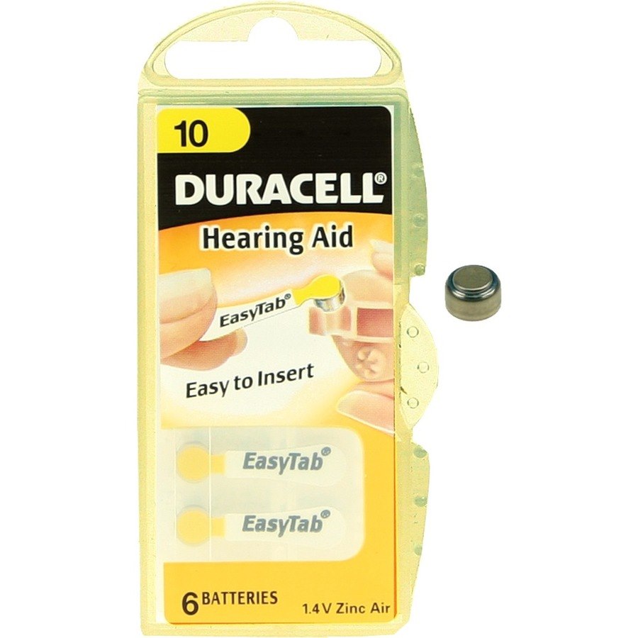 Duracell DA10 Battery - Zinc Air - 6