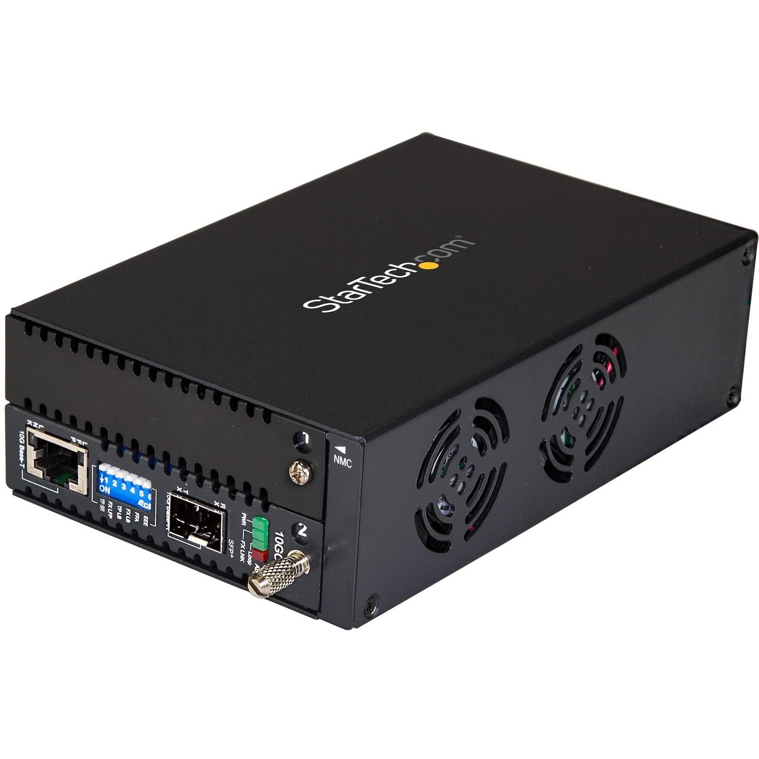 StarTech.com 10 Gigabit Ethernet Copper-to-Fiber Media Converter - Open SFP+ - Managed - 10G Ethernet Media Converter