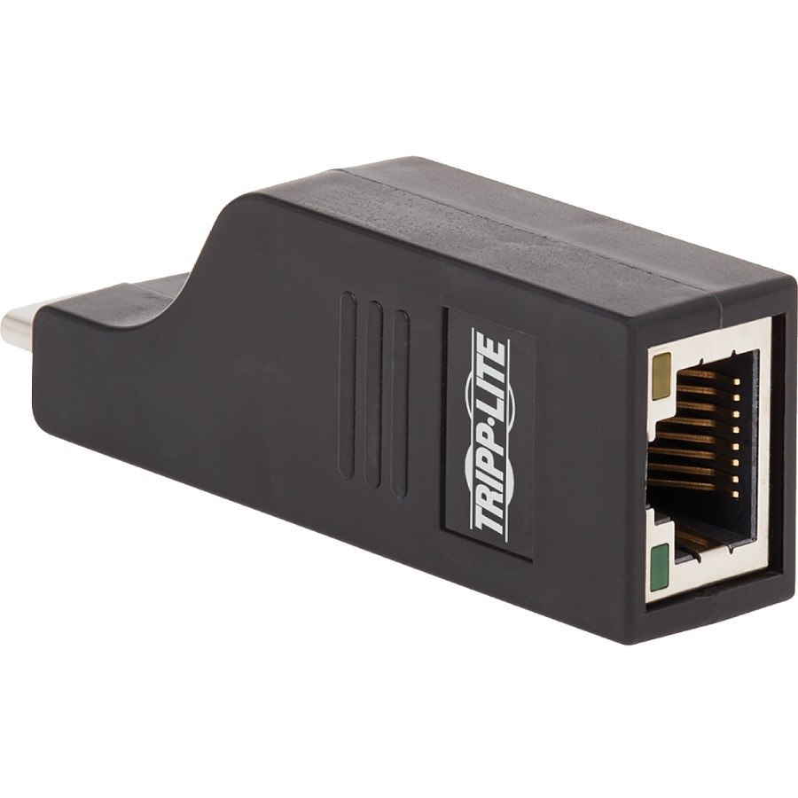 Eaton Tripp Lite Series USB-C to Gigabit Ethernet Vertical Network Adapter (M/F) - USB 3.1 Gen 1, 10/100/1000 Mbps, Black
