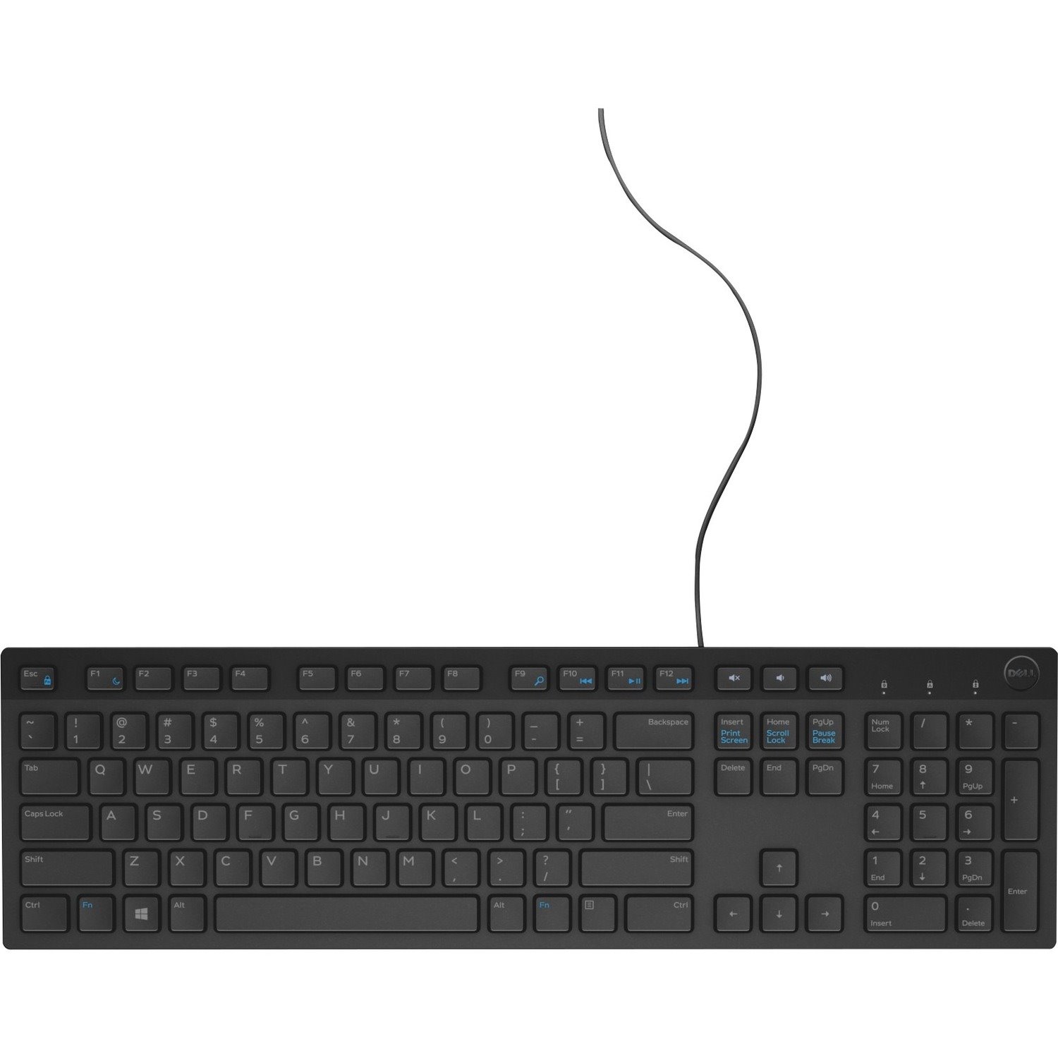 Dell KB216 Keyboard - Cable Connectivity - USB Interface - Spanish - QWERTY Layout - Black