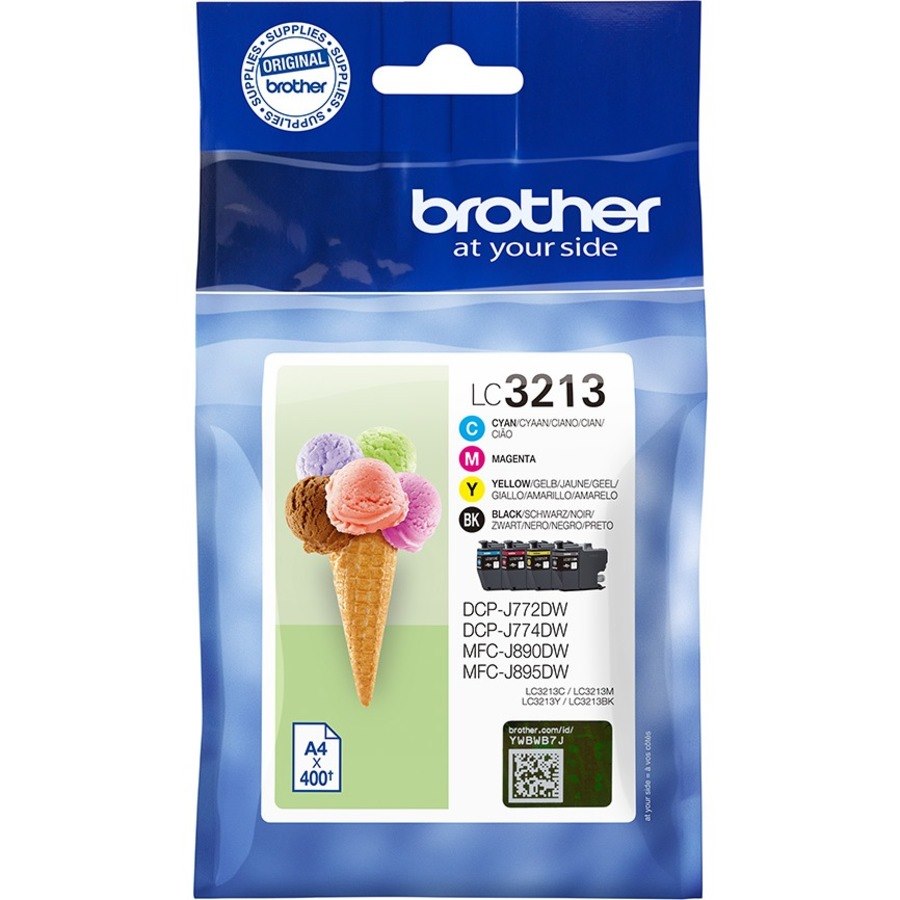 Brother LC3213VAL Original High Yield Inkjet Ink Cartridge - Multi-pack - Black, Cyan, Magenta, Yellow - 4 / Pack