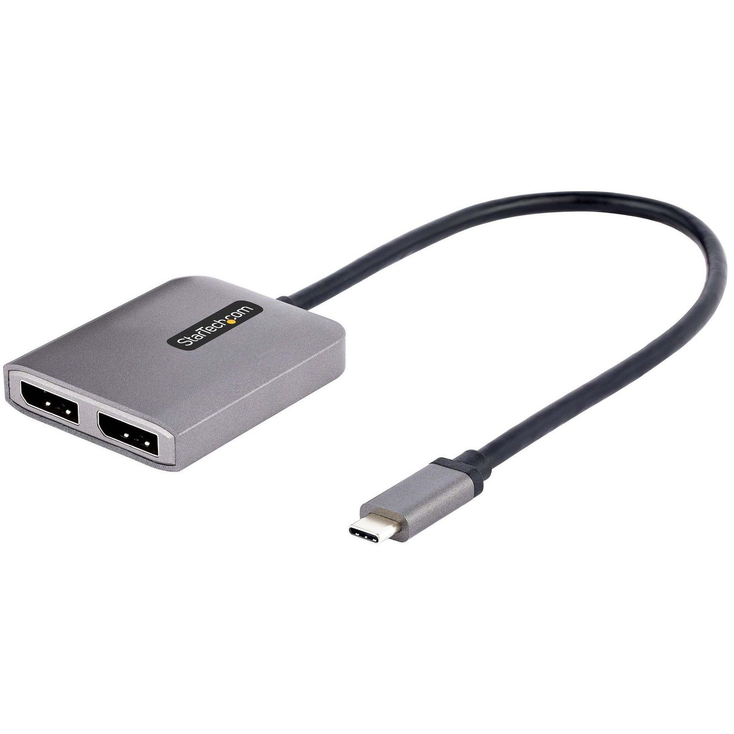 StarTech.com 2-Port USB-C MST Hub, Dual-DisplayPort up to 4K 60Hz w/ DP 1.4 Alt Mode & DSC, Multi-Monitor Adapter/Splitter, Windows Only