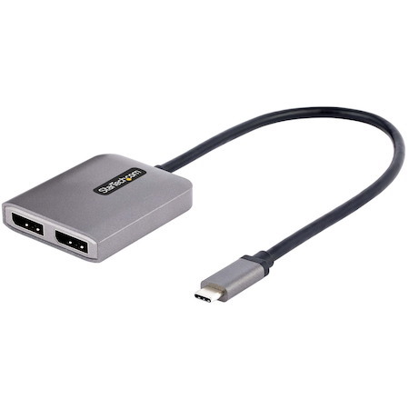 StarTech.com USB-C to Dual DisplayPort 1.4 Adapter, USB Type-C Multi-Monitor MST Hub, Dual 5K 60Hz DP Display Extender / Splitter, Windows