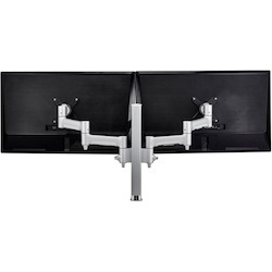 Atdec Modular AWMS-2-4640-F-S Desk Mount for Monitor, Flat Panel Display, Curved Screen Display - Silver