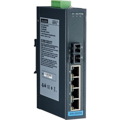 Advantech 4-port Ethernet Switch w/ 1-port 100FX Single-mode