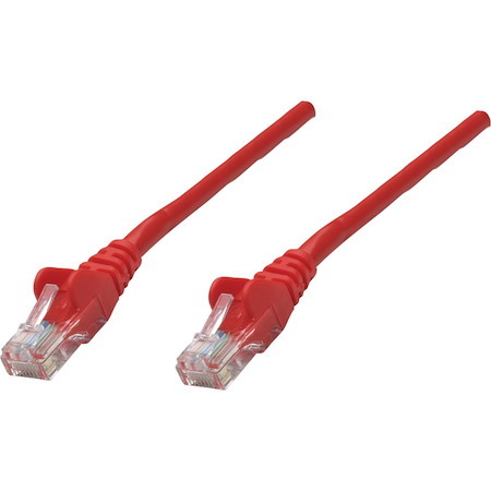 Intellinet Network Solutions Cat5e UTP Network Patch Cable, 1 ft (0.3 m), Red