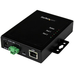 StarTech.com 2 Port Serial-to-IP Ethernet Device Server - RS232 - Metal and Mountable - Serial Device Server