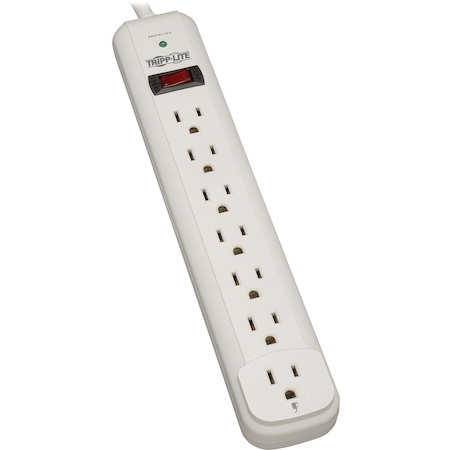 Tripp Lite by Eaton Protect It! 7-Outlet Surge Protector, 12 ft. Cord, 1080 Joules, Diagnostic LED, Light Gray Housing