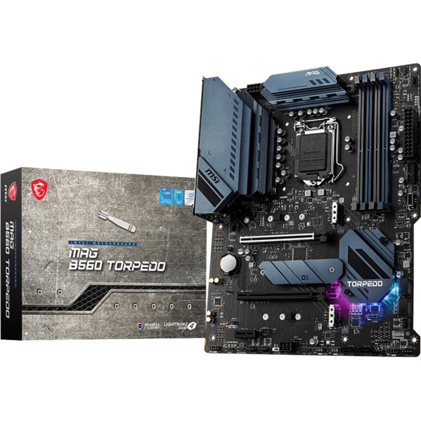 MSI MAG B560 TORPEDO Desktop Motherboard - Intel B560 Chipset - Socket LGA-1200 - Intel Optane Memory Ready - ATX