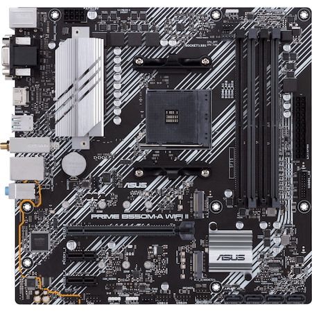 Asus Prime B550M-A WIFI II Desktop Motherboard - AMD B550 Chipset - Socket AM4 - Micro ATX