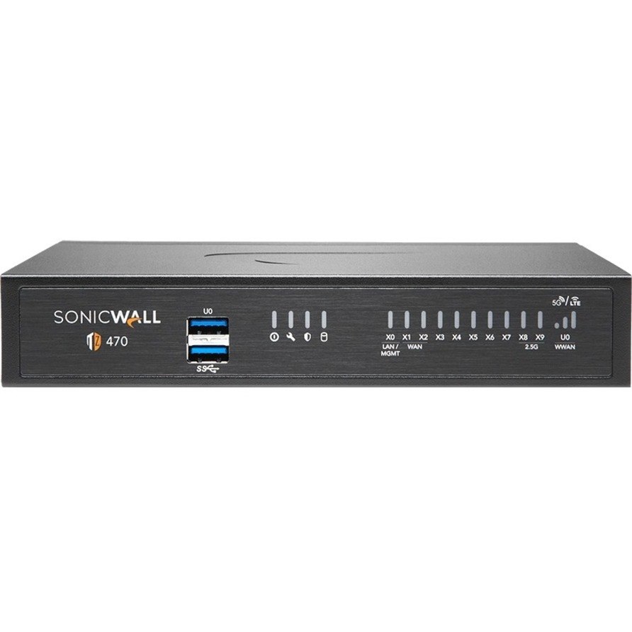 SonicWall TZ470 Network Security/Firewall Appliance - 3 Year Secure Upgrade Plus Advanced Edition - TAA Compliant