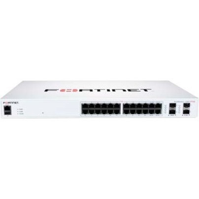 Fortinet FortiSwitch 100 FS-124F-POE 24 Ports Manageable Ethernet Switch - Gigabit Ethernet, 10 Gigabit Ethernet - 10/100/1000Base-T, 10GBase-X