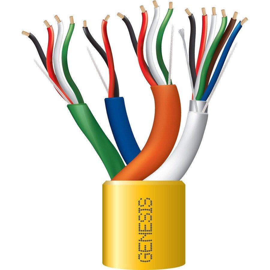 Shop all  Genesis Genesis 21965002 Riser Composite Access Control Cable, Shielded, CL3R, FPLR, CMR, FT4, Sunlight Resistant, 500' (152.4m), Reel, Yellow