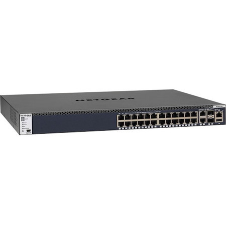 Netgear ProSafe M4300 M4300-28G 24 Ports Manageable Layer 3 Switch - 10 Gigabit Ethernet, Gigabit Ethernet - 10GBase-T, 10GBase-X, 10/100/1000Base-TX