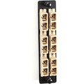 Black Box High-Density Adapter Panel, Bronze Sleeves, (6) SC Duplex Pairs, Beige
