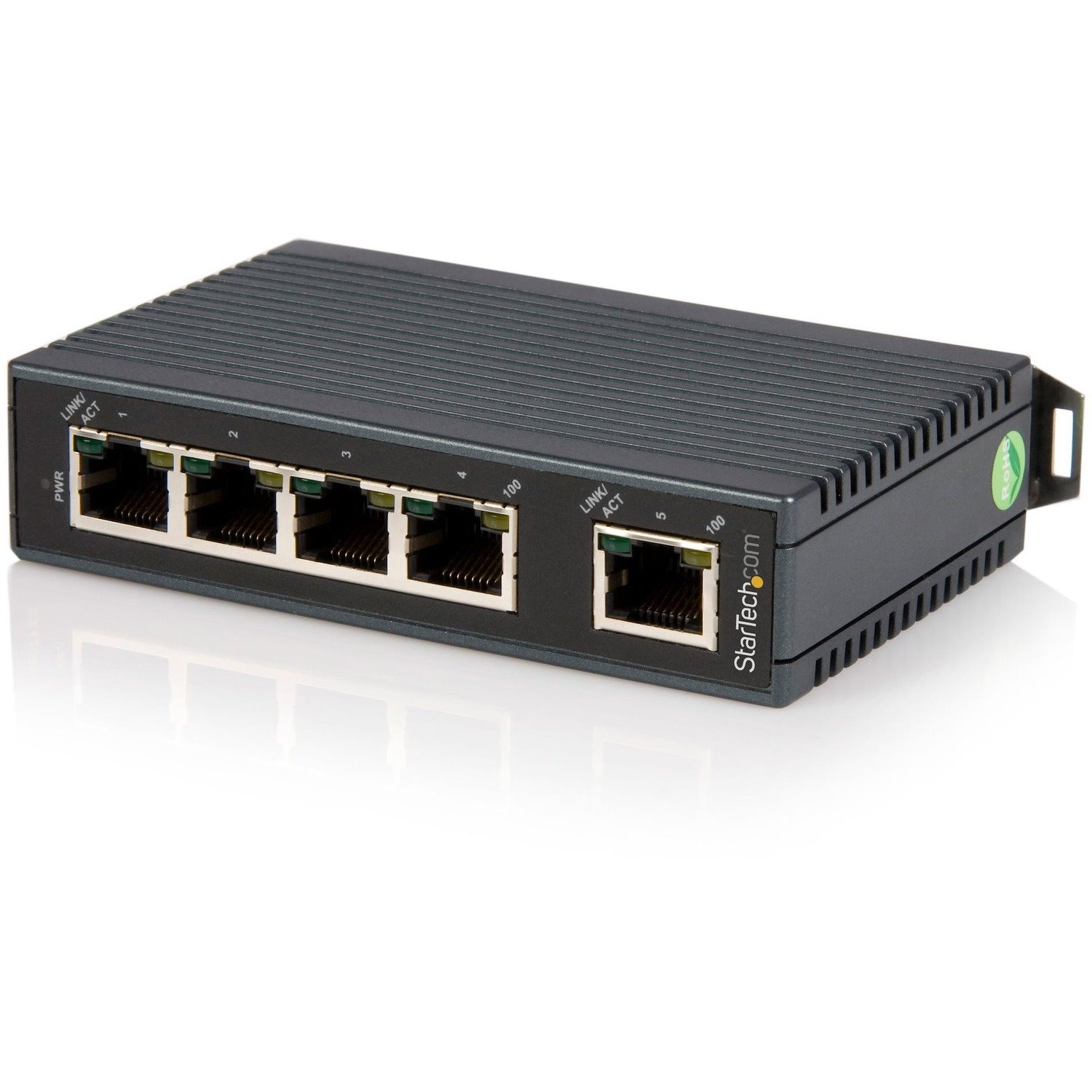 StarTech.com 5 Port Industrial Ethernet Switch - DIN Rail Mountable